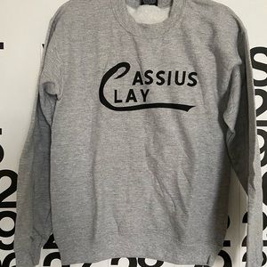 BRAND NEW VINTAGE Cassius Clay Muhammad Ali Sweatshirt 50/50 Cotton Poly SMALL!